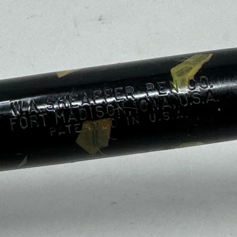 Vintage Sheaffer Jr Fountain Pen‎ Black Abalone Shell Flake Celluloid USA Made